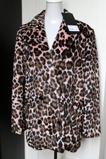 The Kooples Manteau fausse fourrure imprimé léopard NEUF avec étiquette T2/M