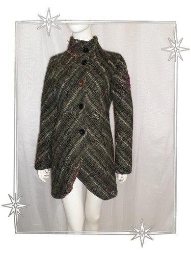 Manteau fantaisie vert - manteau,