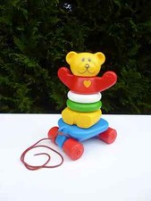9 ⚜️ Antique Playskool Teddy Bear Shooting Educational Awakening Toy Plastic