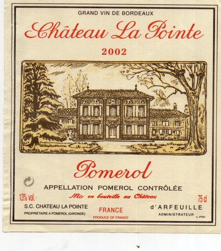Pomerol etiquette chateau - chateau, la