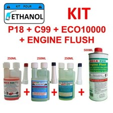 MECARUN - KIT ADDITIF TRAITEMENT "ETHANOL" P18+C99+ECO10000+ENGINE FLUSH