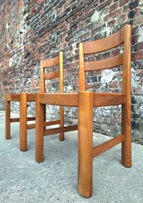 Maison Regain, duo de chaises en orme massif, meubles sièges vintage 