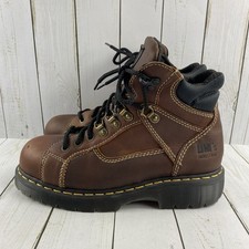 Dr. Martens DM Industrial Steel Toe Brown Leather Work Boots Men’s Size 9 M