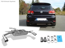 Duplex Sport Échappement VW Golf 6 GTI 1x100mm Rond Double Paroi