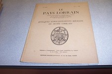 LE PAYS LORRAIN 1958 N° 3 Les pierres tombales de Jacques de Bayon & de Jacques