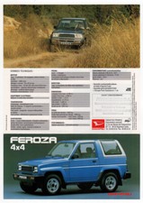 1993 DAIHATSU Feroza 4X4 Vintage Original double sided Print AD Flyer | France