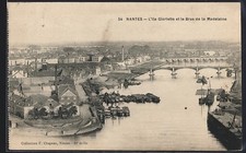 Old postcard Nantes, L ́Île Gloriette et le Bras de la Madeleine 