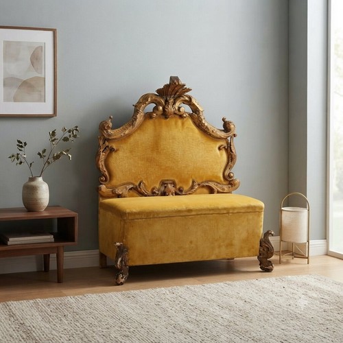 Banc ancien style - ancien, bois