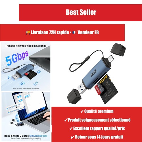 Lecteur cartes acer usb c - acer, usb-c