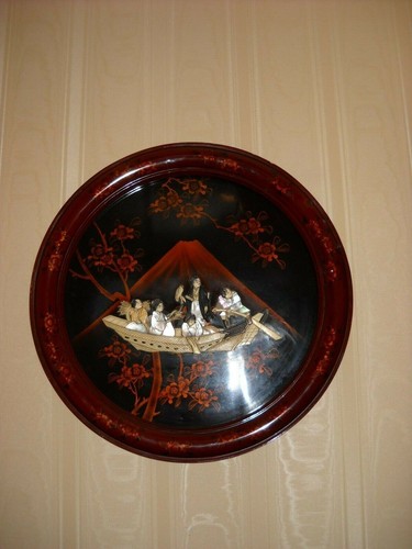 Tableau chinois bois laque - tableau,