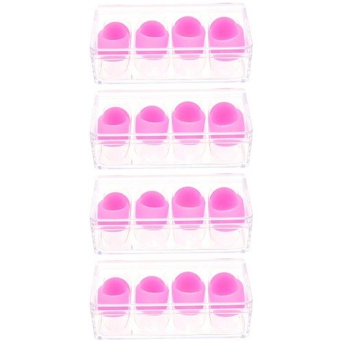 Pink silicone finger sleeves - silicone,