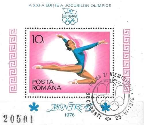 Timbre sports gymnastique - jo,