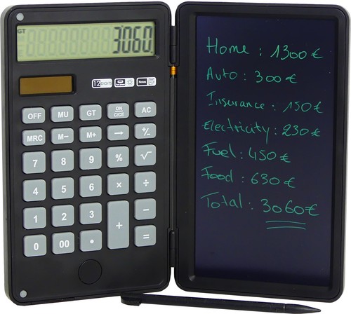 Calculatrice avec ardoise
