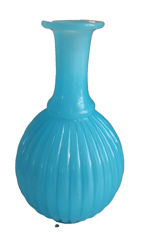 Vtg french blue opaline - french, glass
