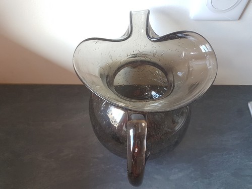 Ancien pichet verre - , bullé
