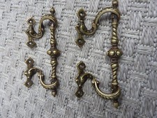 2 BRONZE DESK DRAWER HANDLE ANTIQUE FURNITURE SECRETARY CHEST OF DRAWERS LOCK