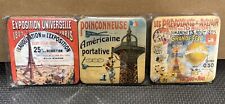 Vintage Creation Tsaacy Coasters, Paris France Moulin Rouge Poinconneuse