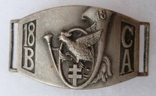 WW2 Plaque 18° BCA Bataillon Chasseurs Alpins AB déposé DOG TAG ORIGINAL Maginot