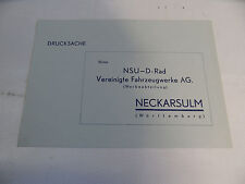 Ancienne Carte Nsu Quick