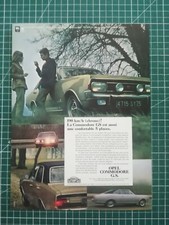 857 belle PUBLICITE ANCIENNE circa 1970 Opel Commodore GS