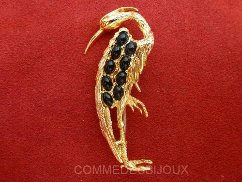 Broche vintage héron - broche,
