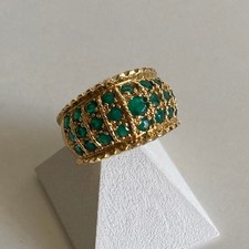 Bague plaqué Or Vert 51
