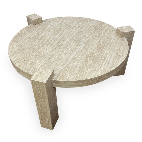Table basse effet travertin - table,