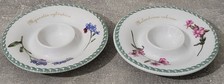 2 Vintage Tognana Le Terrine Botaniche Porcelain Cupcups Floral Decor 