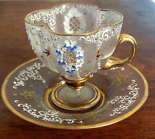 TASSE ET SOUS TASSE VERRE EMAILLE