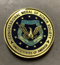 US CONGRESSIONAL MEDAL OF HONOR SOCIETY SAMMY L DAVIS CHALLENGE COIN