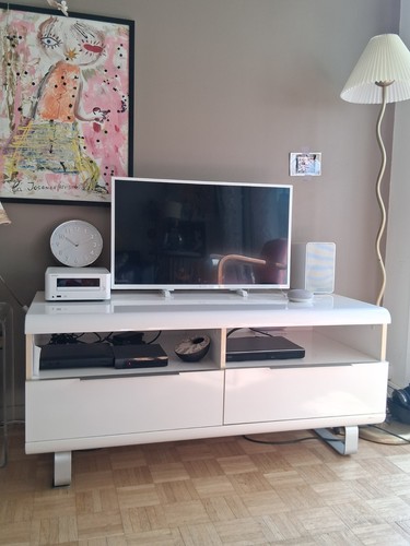 Meuble blanc laqué - tv,