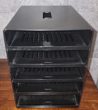 Vintage plastic 5 drawer letter tray black from Ikea, good condition.
