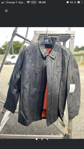 Parka cuir homme police - parka,