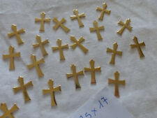 Destocking: Lot of 20 Gold Crosses Type CELTE 25 x 17mm for Piercing or Other