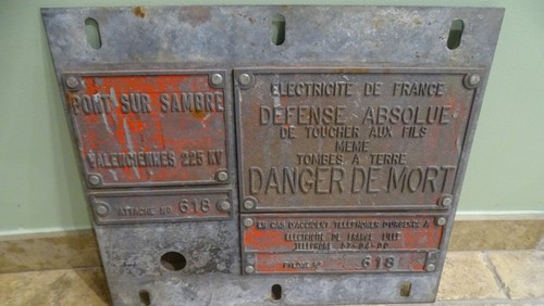 Plaque fonte edf pylone - plaque,