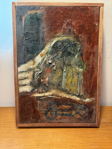 Huile sur toile abstraite - huile,