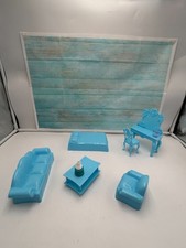 Petit salon bleu et chambre pour Shelly  OOAK