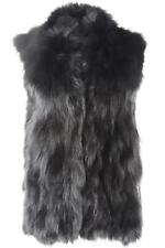 ADRIENNE LANDAU RABBIT AND FOX FUR GILET SMALL