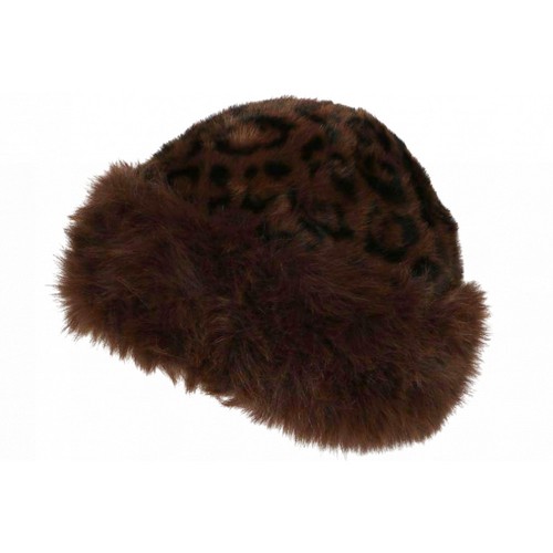 Chapka bonnet fourrure leopard - chapka,