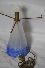 Pied de lampe en verre vintage