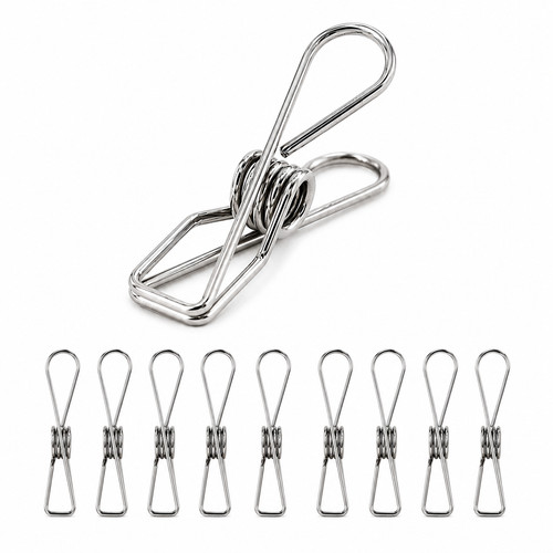 10x pinces linge acier - 10x,