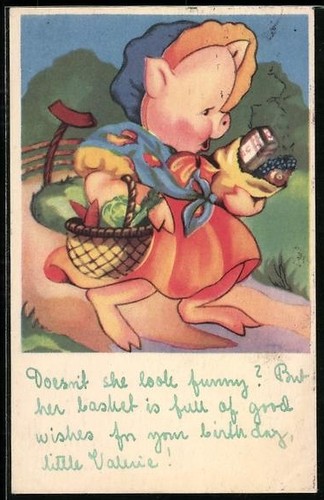 Carte postale truie - , son