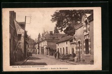 Old postcard Cangey, Route de Manteaux 1937 