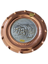 Vintage ? copper plate ? pewter interior ? peasant women in the fields