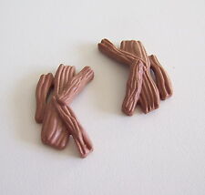 Playmobil (T1248) FARMHOUSE - Lot 2 Pieces of Wood for Bridge Stream or Fire Camp