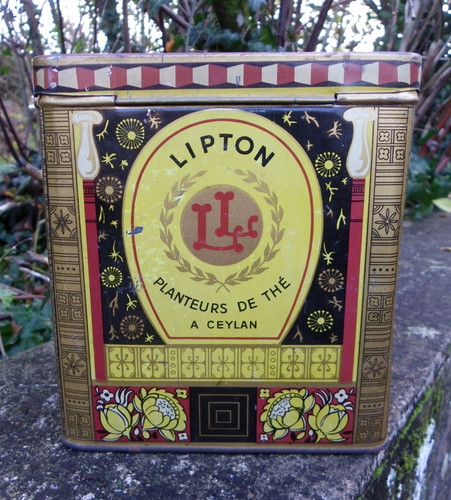 Grande boîte ancienne thé - ancienne,