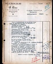 NEUILLY-PLAISANCE (93) WOODWORK / CARPENTRY ""G. GEISS"" in 1947