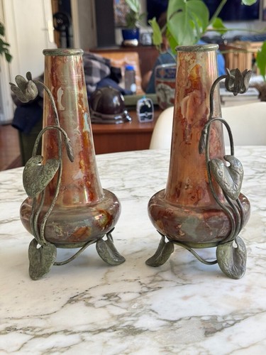 Paire vases art - de,