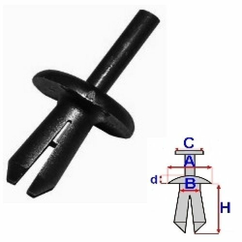 Rivet pour volvo s60 s40 - pour,