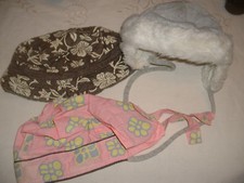 Lot de 3 CHAPEAUX, BOB, COIFFE